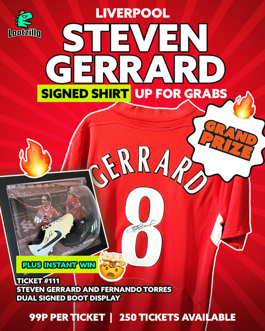 Signed Steven Gerrard Liverpool Shirt