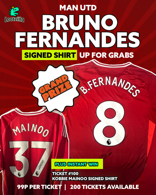 Signed Bruno Fernandes Man Utd Shirt